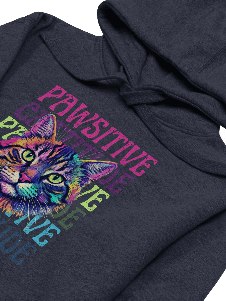 Pawsitive Cattitude Front Cat Graphic Hoodie product image (33)