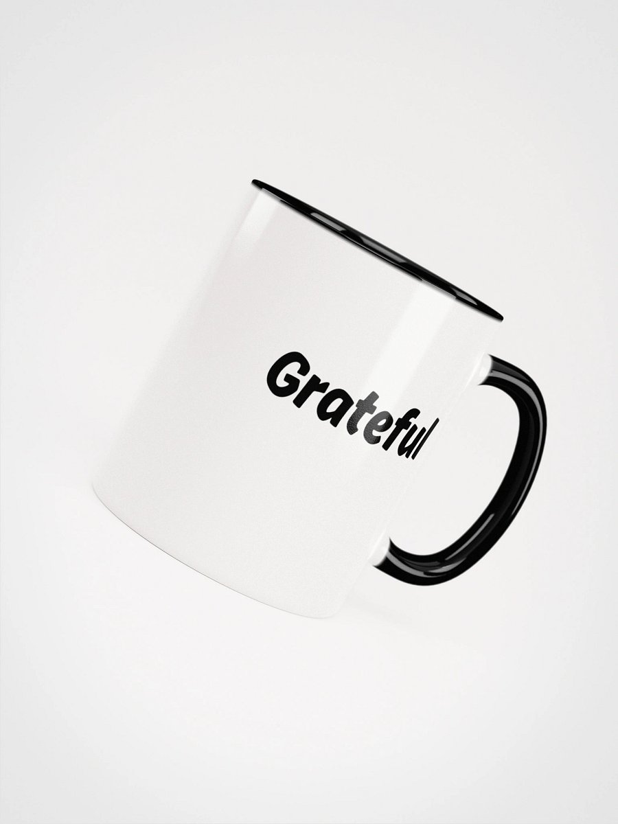 “Grateful” Upbeat White Mug with Color product image (38)