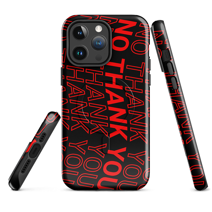 No Thank You iPhone Case - black product image (4)