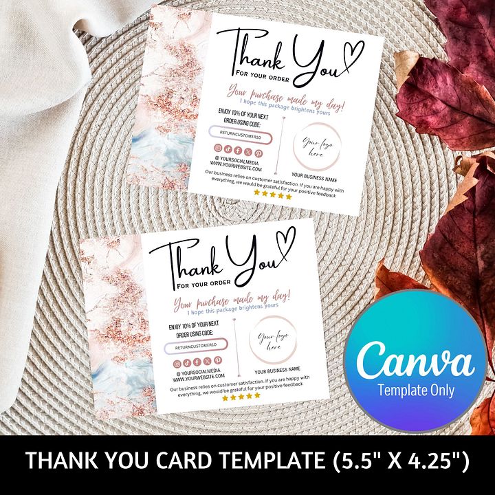 Roseanne - Thank You Card Template product image (1)