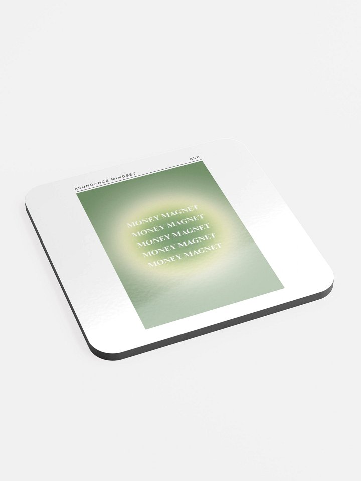 Money Magnet Glossed Cork Coaster product image (2)