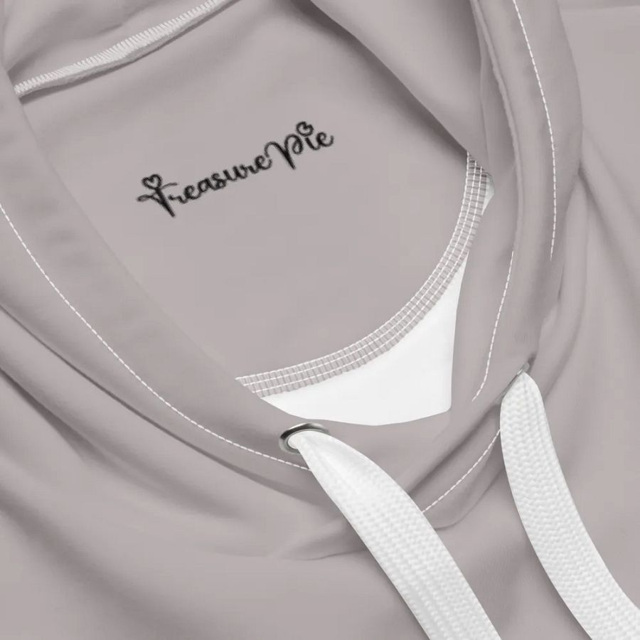 Plain Gray True Summer Unisex Recycled Polyester Heavyweight Premium Hoodie by Treasure Pie product image (7)