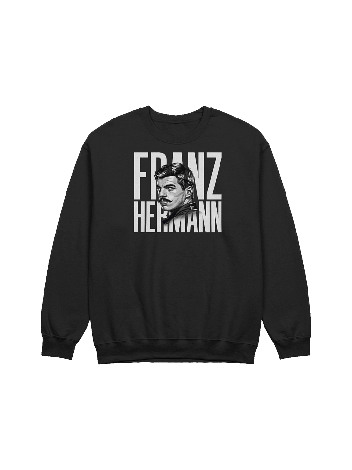 Franz Hermann Max Verstappen Meme Crewneck Sweatshirt - F1 Nürburgring Legend Black & White Art product image (1)