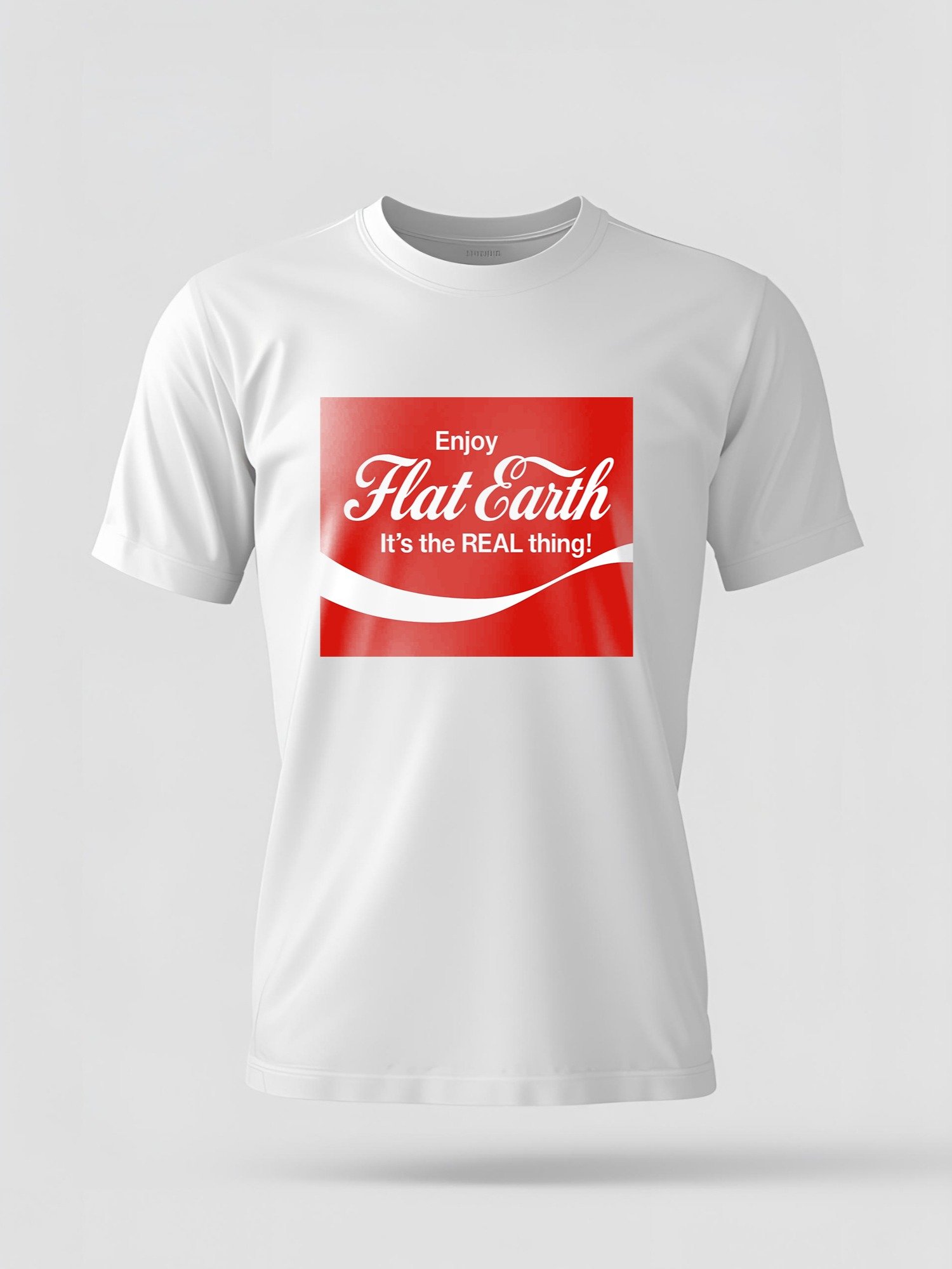 Flat Earth - It's the REAL Thing!" Classic Cola Style T-Shirt product image (1)