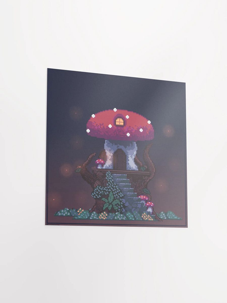 Mushroom House Pixel Art Print product image (13)