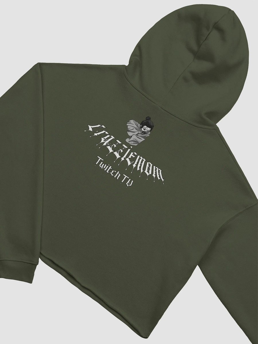 Crazzie Train Crop Hoodie (B&W) product image (13)