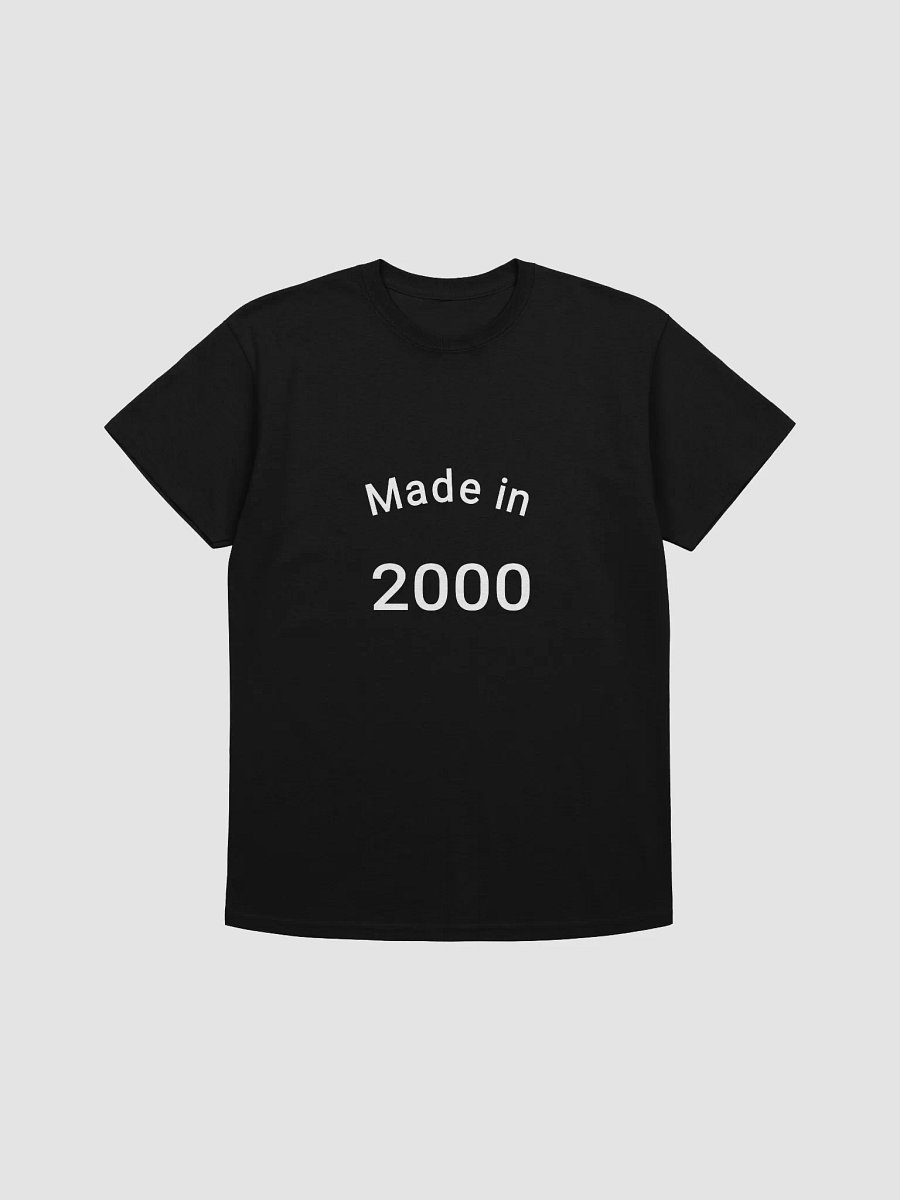 Made in 2000 Women’s Heavyweight T-shirt (Black) product image (2)