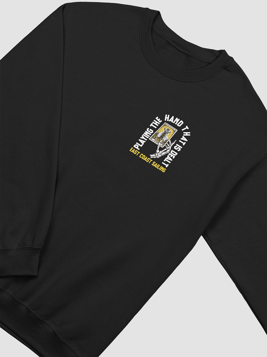PLAYING THE HAND THAT IS DEALT MENS BLACK JUMPER product image (3)