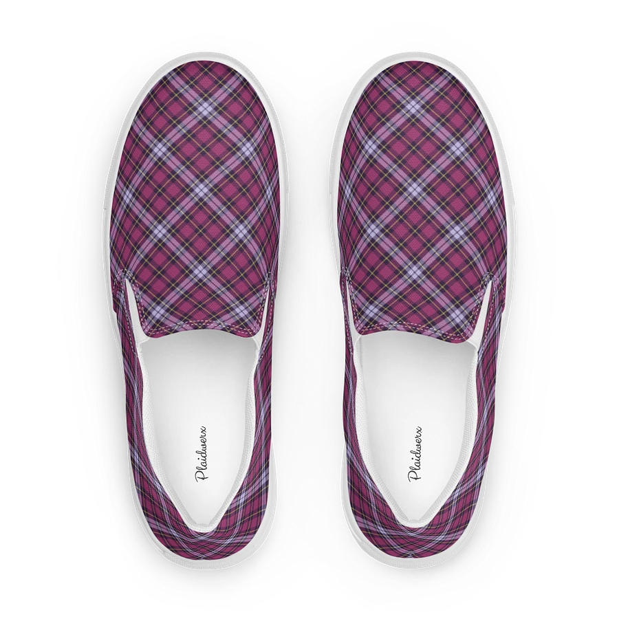 Bright Purple Plaid Women's Slip-On Shoes product image (1)