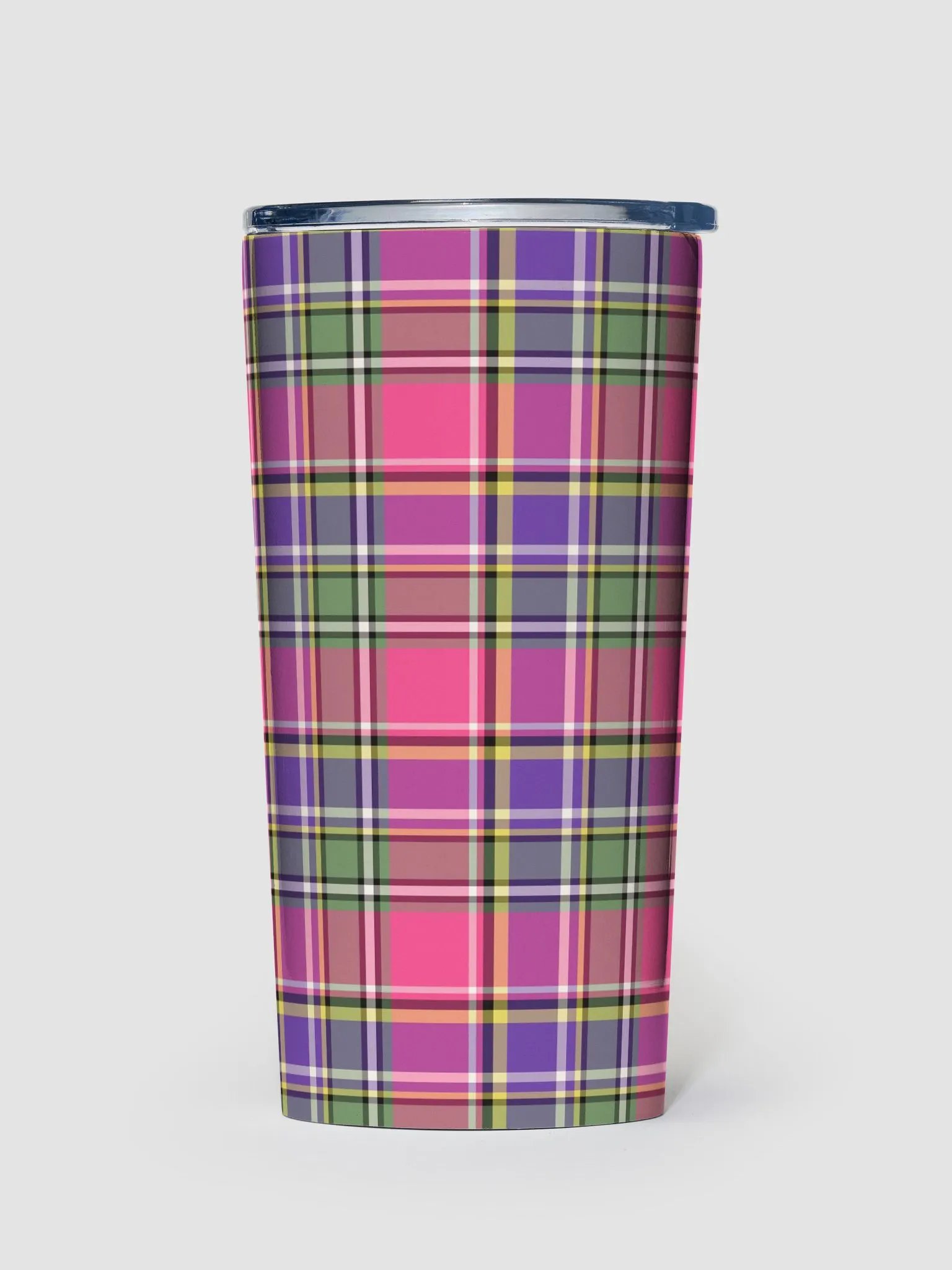 Pink and Purple Vintage Plaid Travel Tumbler product image (2)