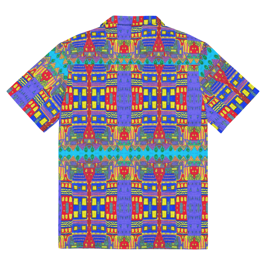 Abstract Playful Houses 2 Unisex Hawaiian Shirt product image (11)
