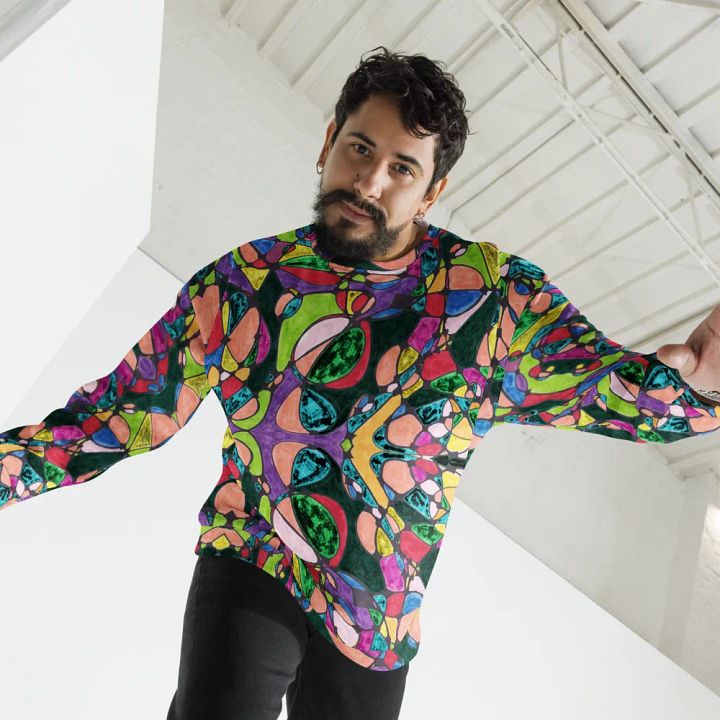 Abstract Colourful Patterned Neurographic Art Unisex Sweatshirt product image (1)