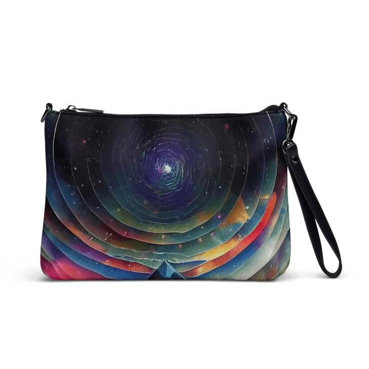 faux leather Cosmic Vortex All-Over Print Crossbody Bag product image (1)