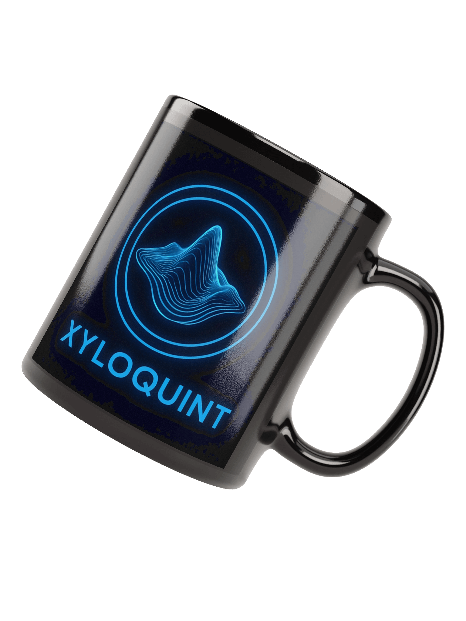 Neon Blue Xyloquint Mug Left Handed product image (4)