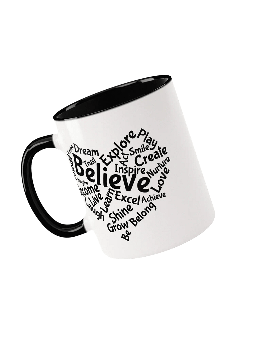 Motivational Heart Word Cloud Mug - with black inner product image (2)