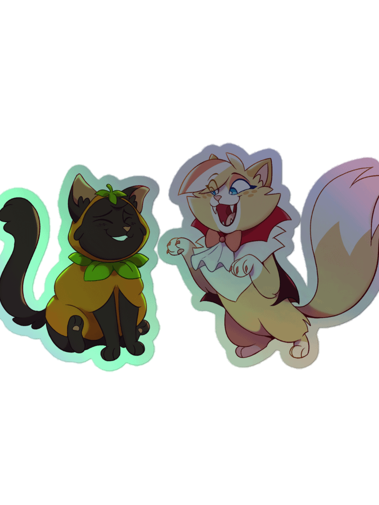 Cream & Spooky Halloween Sticker V2 (Holographic) product image (1)