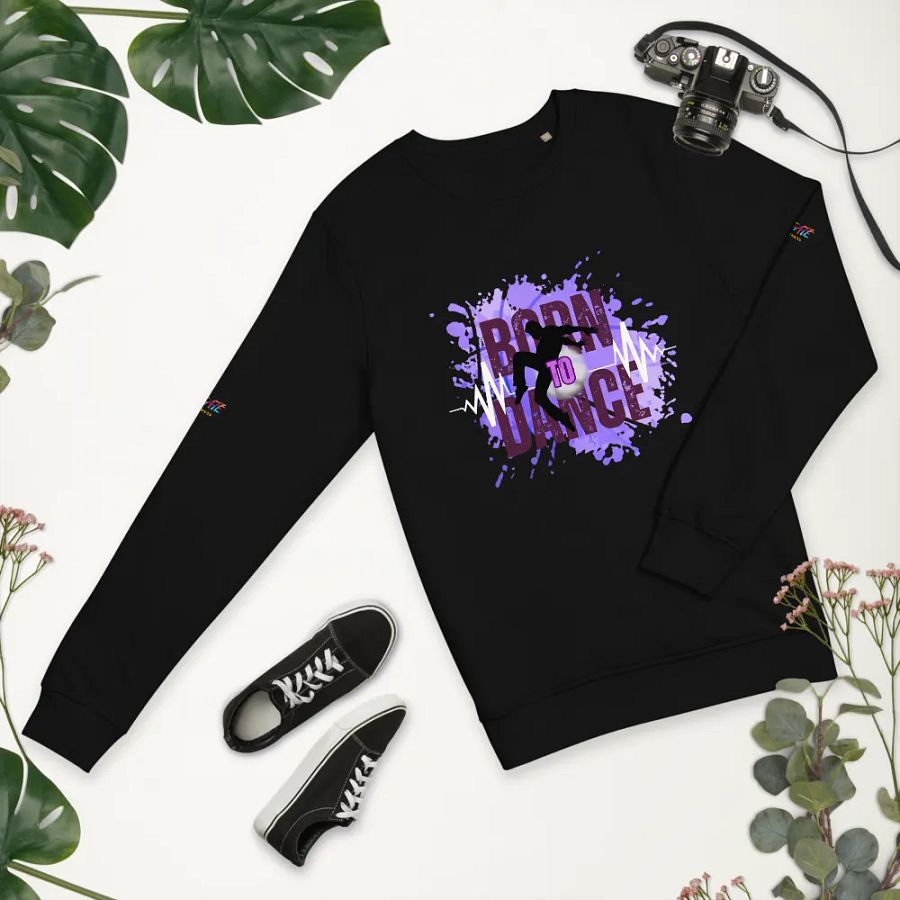BORN TO DANCE His Silhouette Unisex Organic Sweatshirt product image (10)