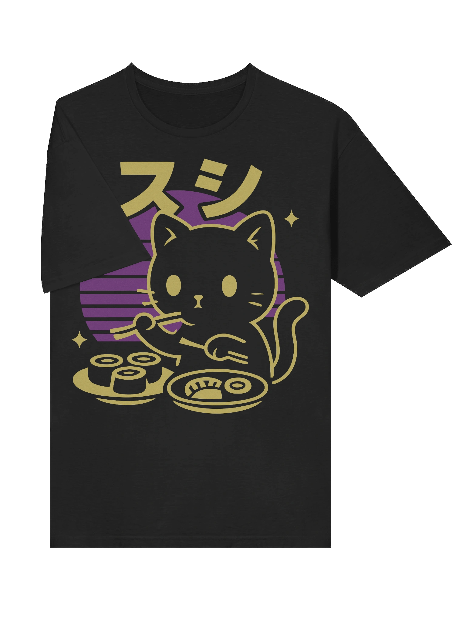 Retro Japanese Kitten Sushi T-Shirt product image (25)