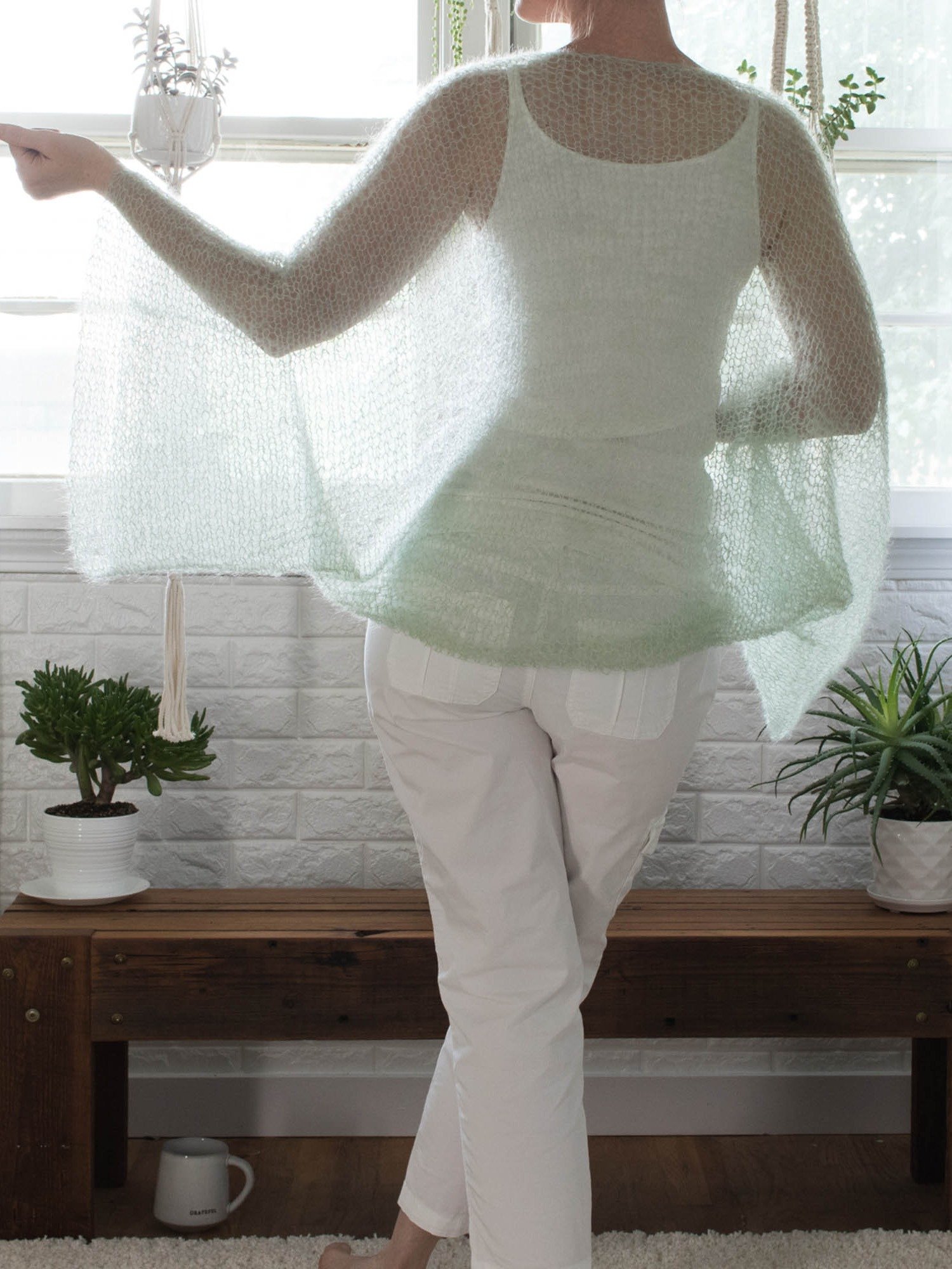 Easy Summer Shrug Knitting Pattern - Summertide product image (2)
