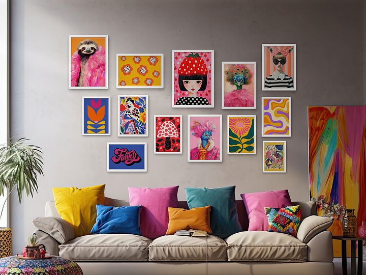 Eclectic Gallery Wall Set of 13 Surreal DIGITAL Prints product image (1)