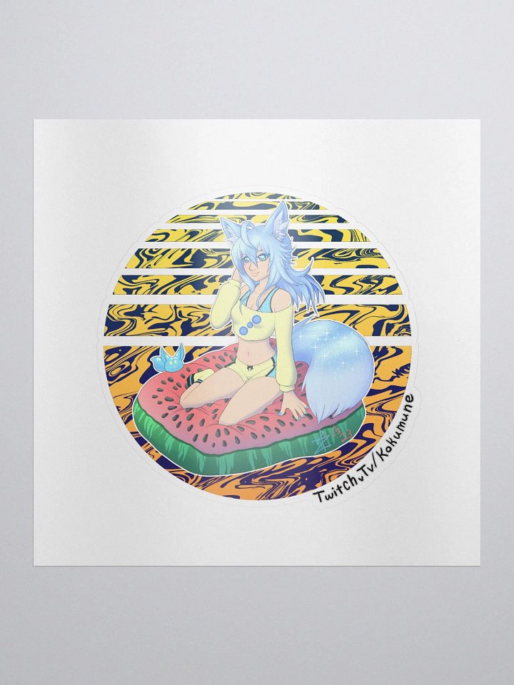 Kokumune Fox Goddess of Water (melon) Alternate Sticker product image (1)