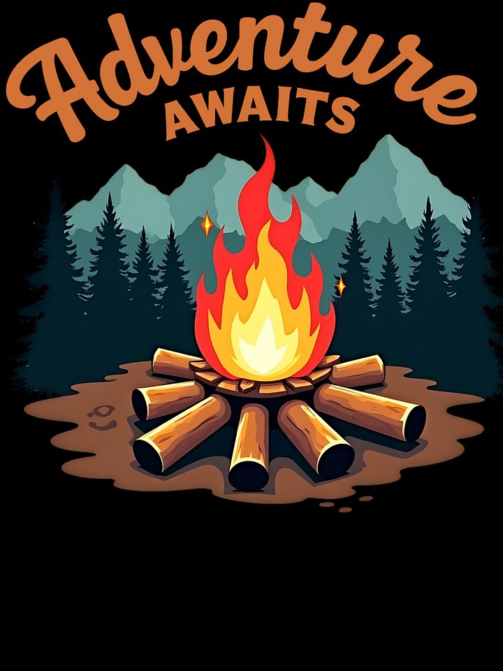 Adventure Awaits Campfire Outdoor Camping product image (1)