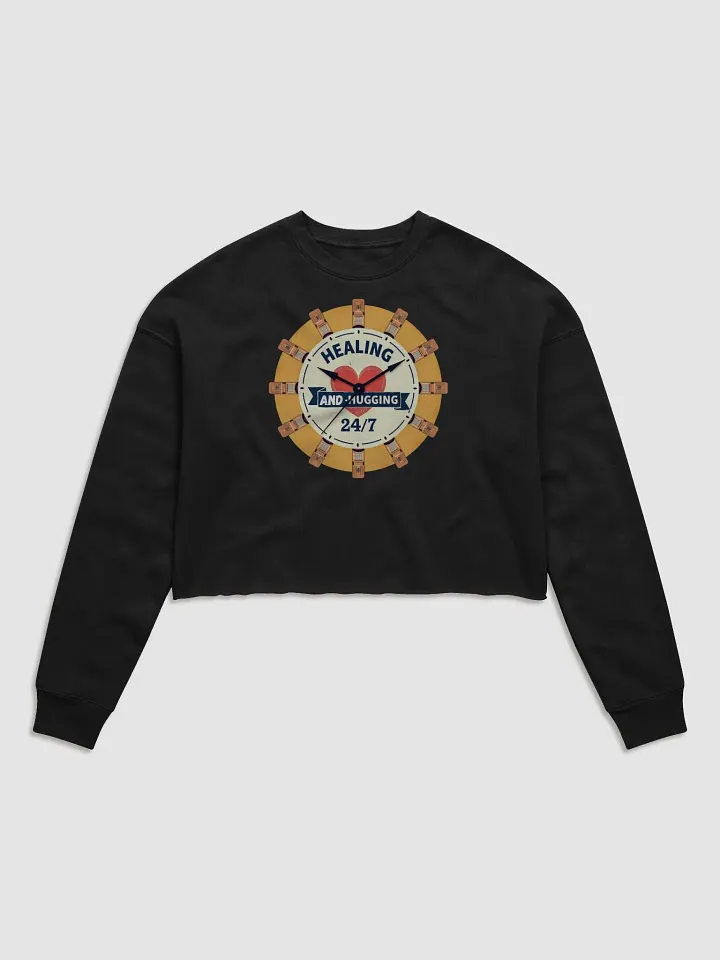 Healing and Hugging 24/7 Crop Sweatshirt product image (3)