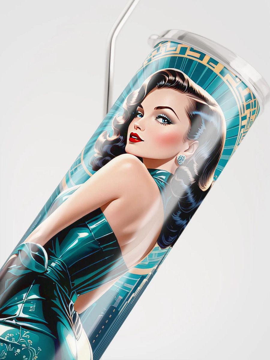 Art Deco Flapper Girl 20 oz Skinny Stainless Steel Tumbler - v3 product image (3)
