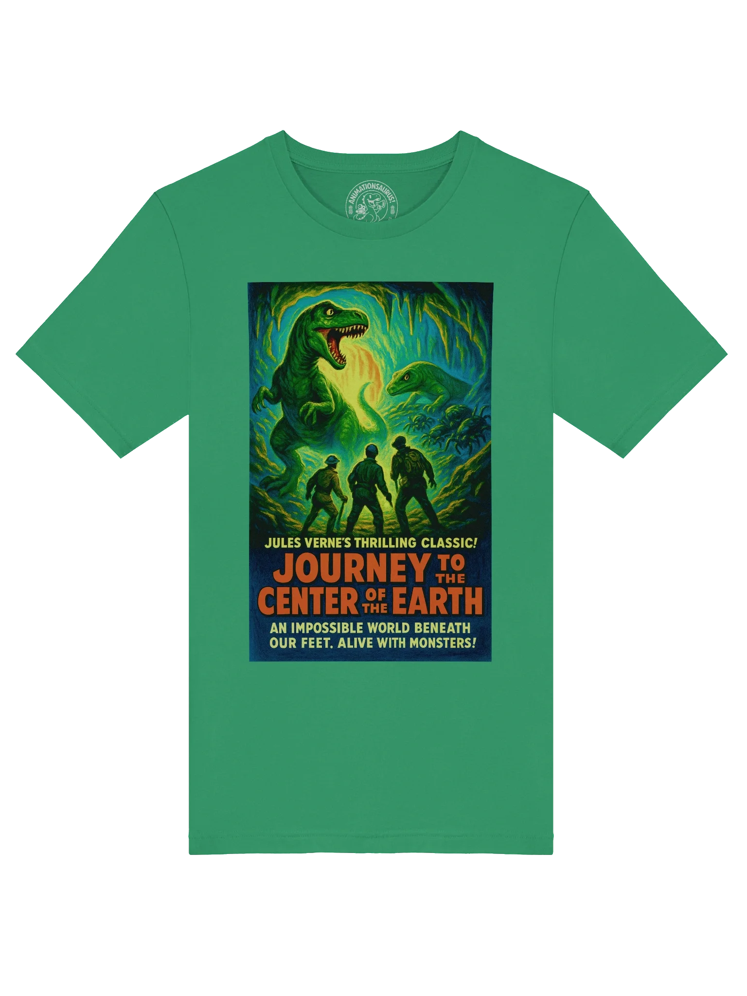 "Journey to the Center of the Earth" 1950's Faux Retro Film Poster Jules Verne Concert Tee Fit Unisex T-Shirt product image (65)