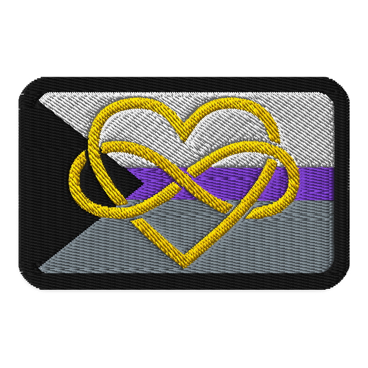 Demisexual Poly Infinity Heart Patch - Rectangle product image (1)