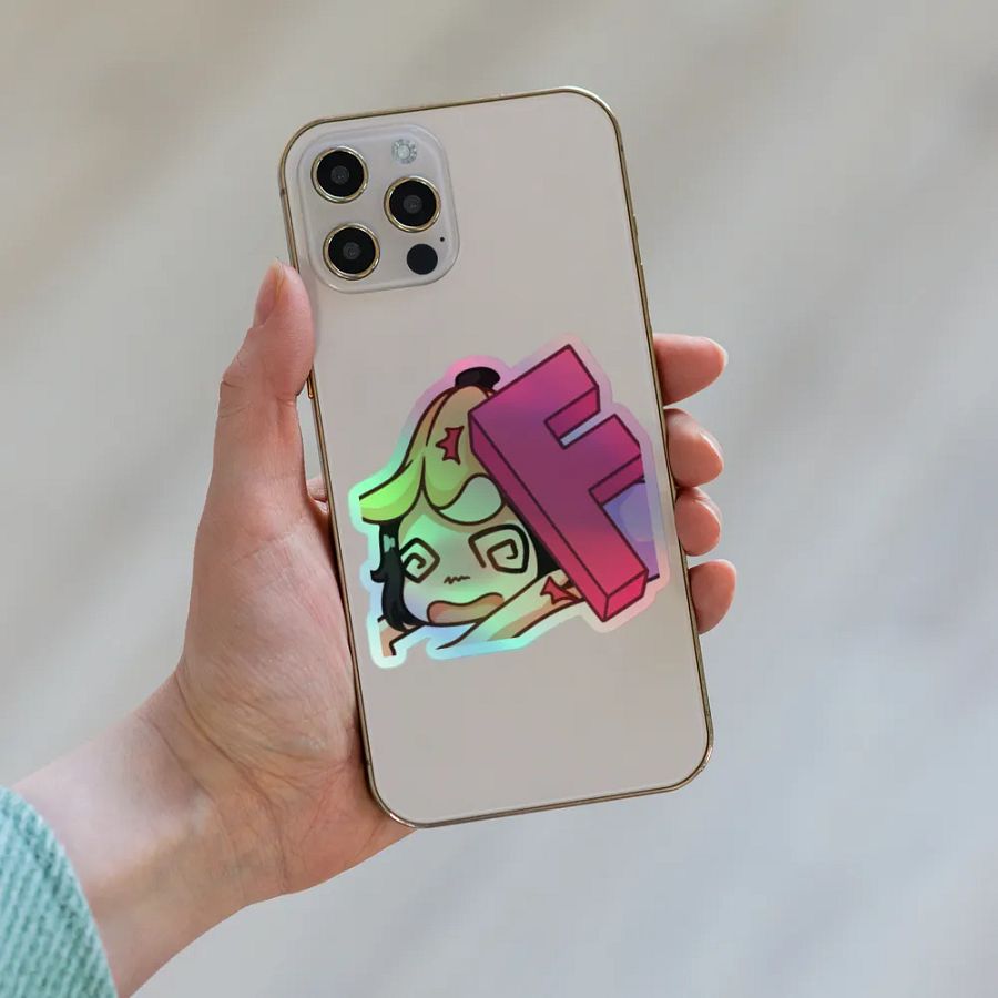 F Holographic Sticker product image (8)