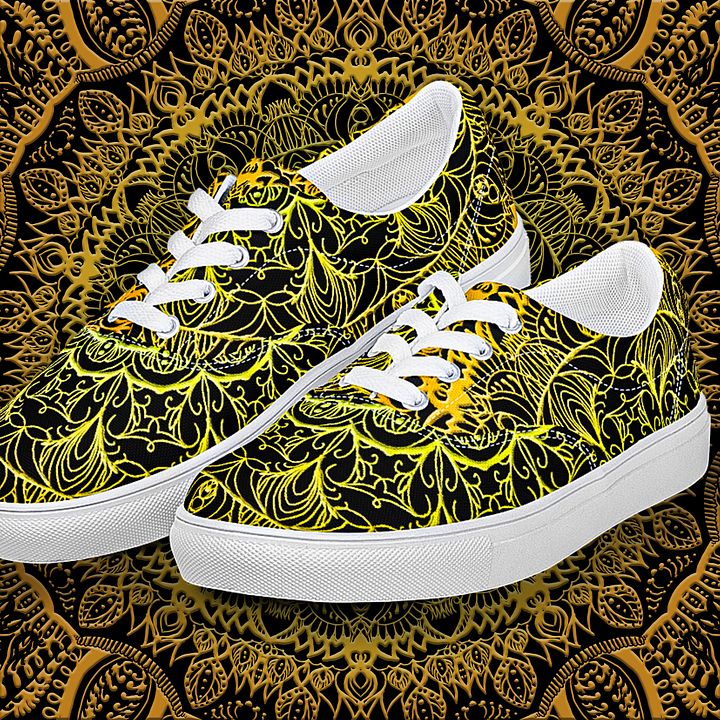 Golden Mandala Lace-Up Shoes product image (1)