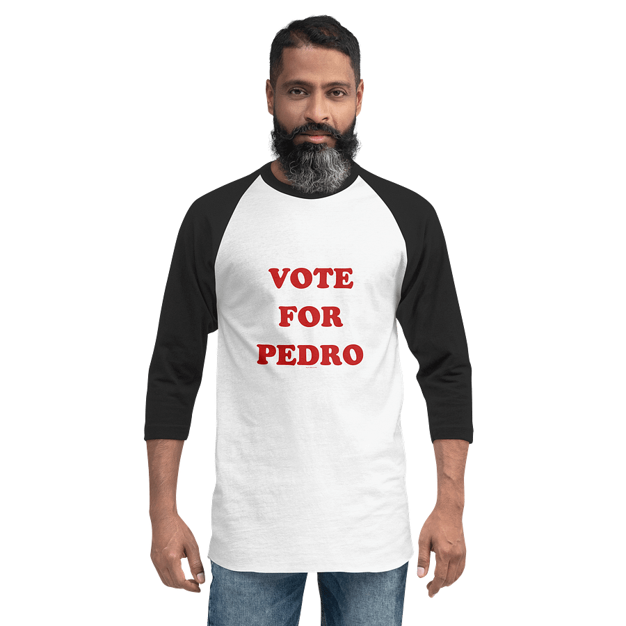 [BJ Designs] Vote For Pedro Unisex Raglan Graphic Tee product image (2)
