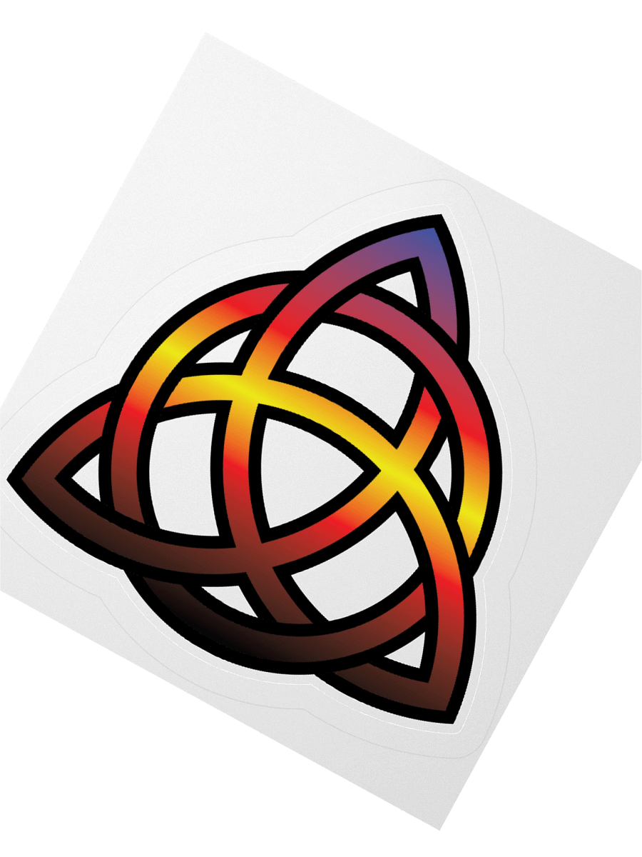Polyamory Pride Gradient Celtic Knot Sticker product image (5)
