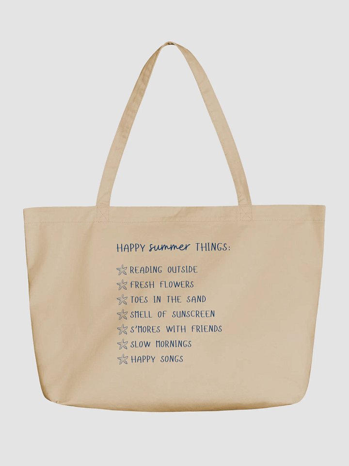 Happy summer things tote bag- larger product image (1)