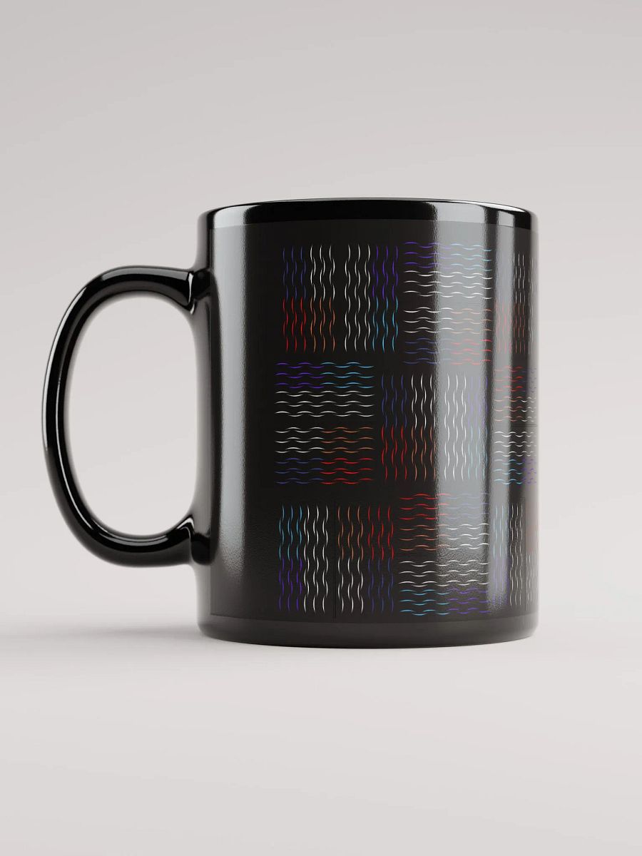 Colorful Squiggley Lines Artistic Design Black Mug product image (11)