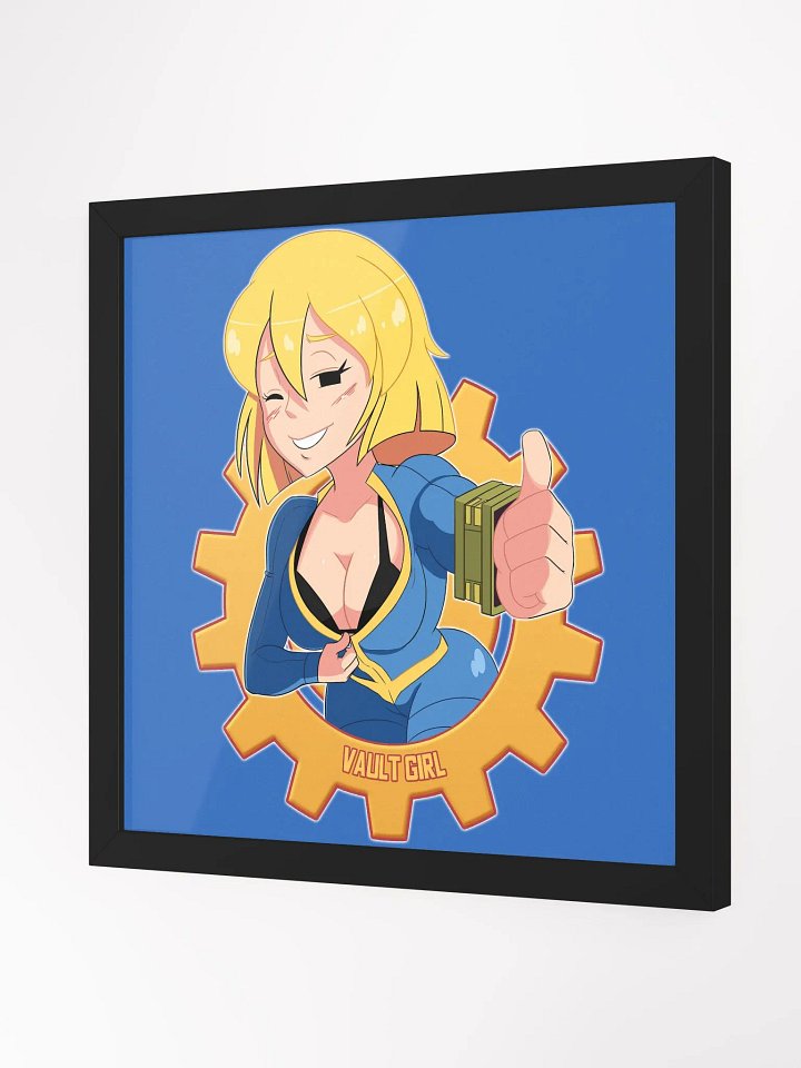 "Just a Peek" Thumbs-Up Vault Girl Illustrated Poster product image (2)