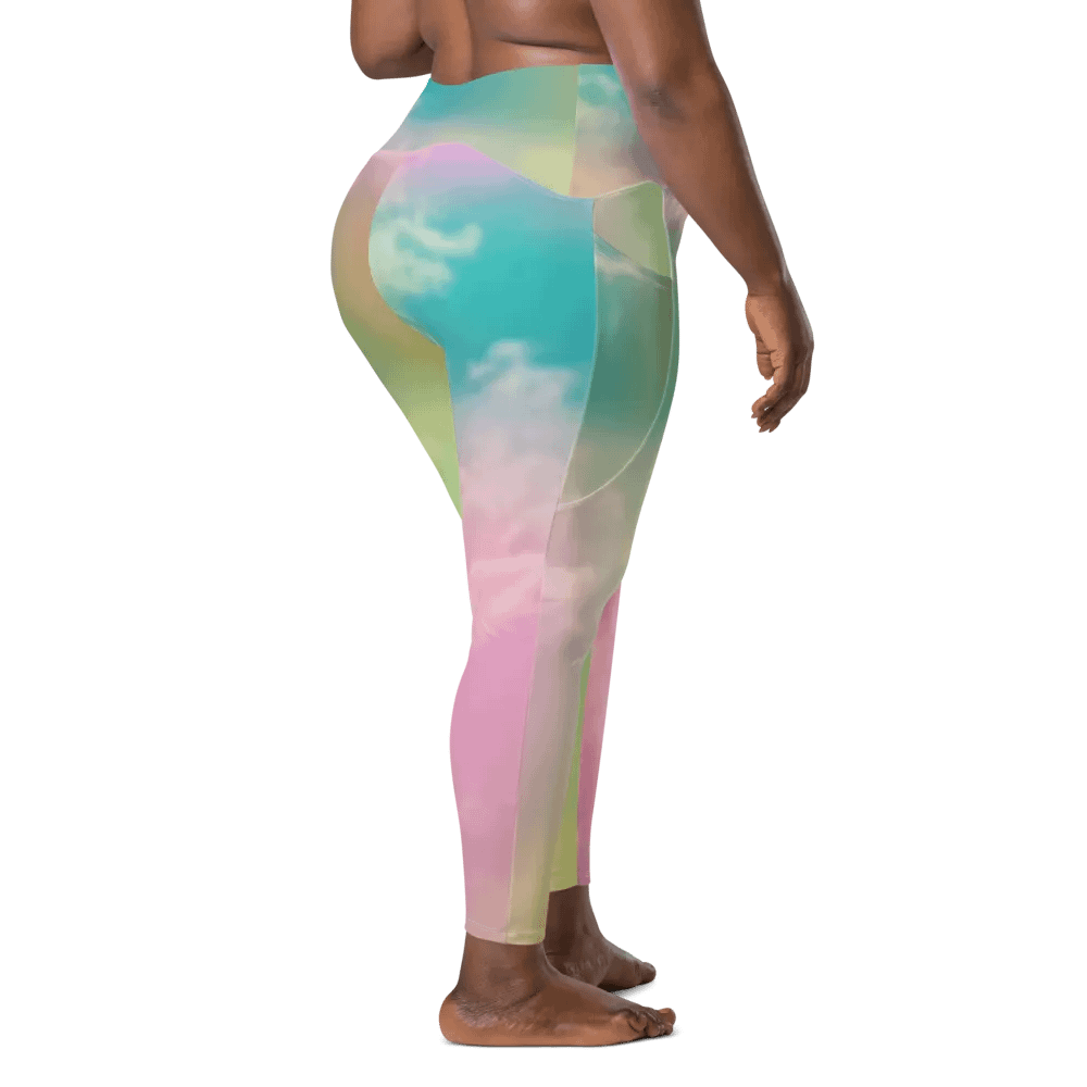 Blur cloud rainbow Design Leggings with Pocket - V11 product image (3)