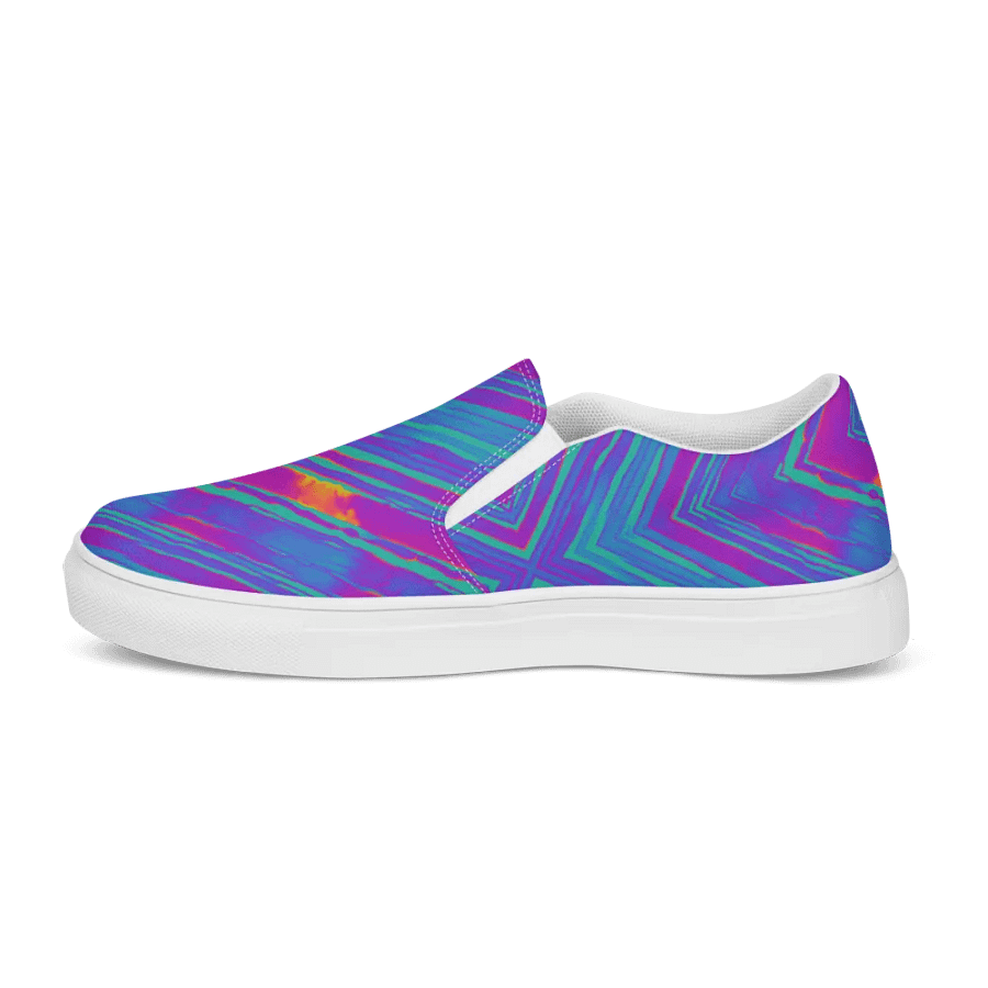 Neon Dreams Glitch Art Slip-Ons product image (8)
