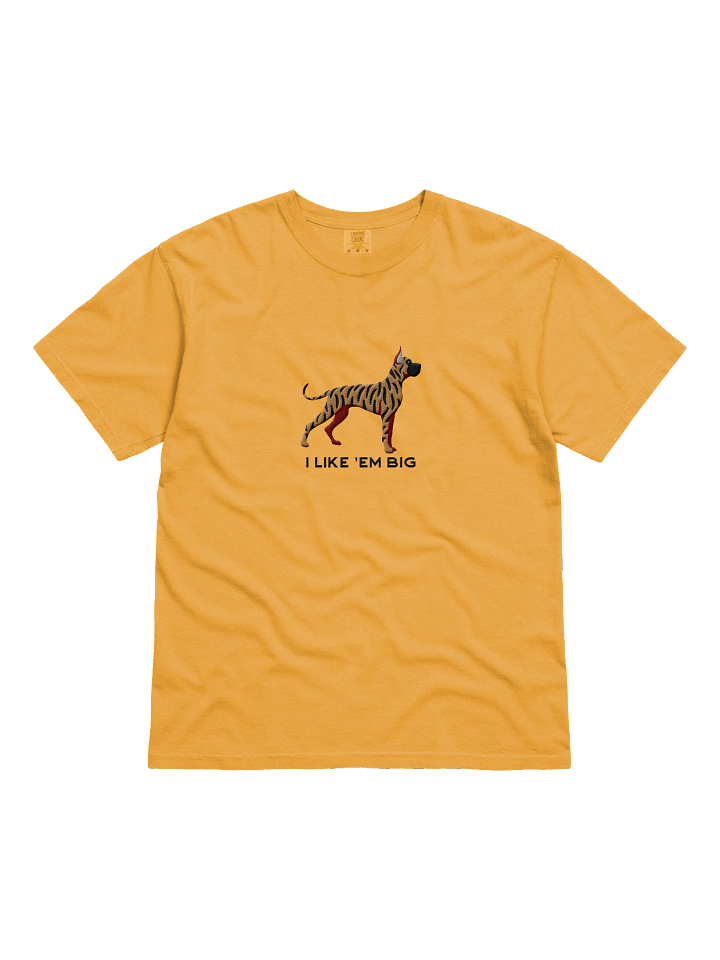 I Like 'Em Big T-Shirt(Embroidered) of a Great Dane(Brindle, Cropped Ears) product image (21)