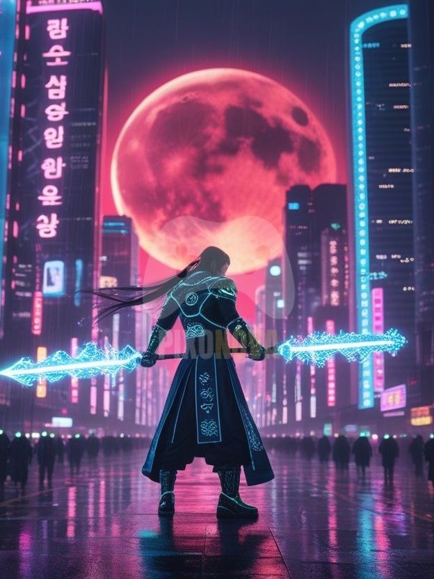 Eclipse Over Arcade City | Wide Digital Art Set (1472 x 832 px, PNG + PDF) product image (3)