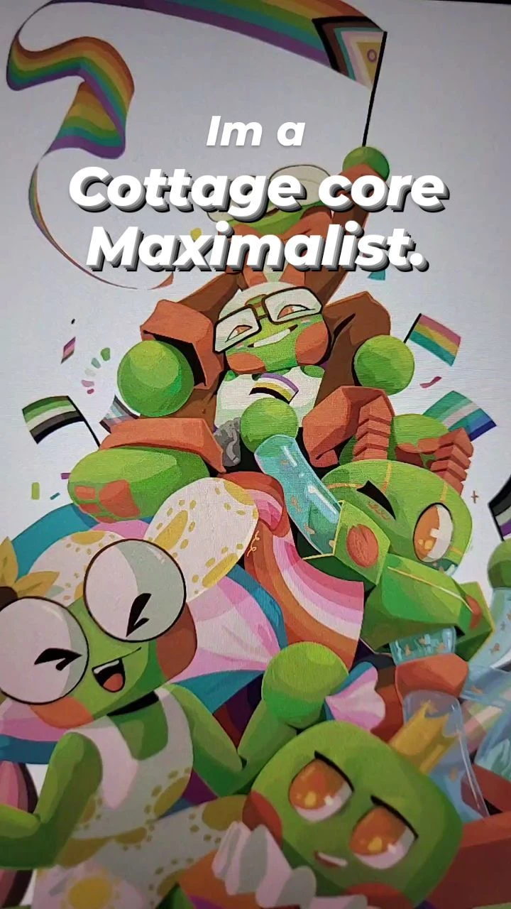 Ohhh Maximalist buzz word, u love me so much #Maximalist #art #animation #cottagecore #cute #frogs