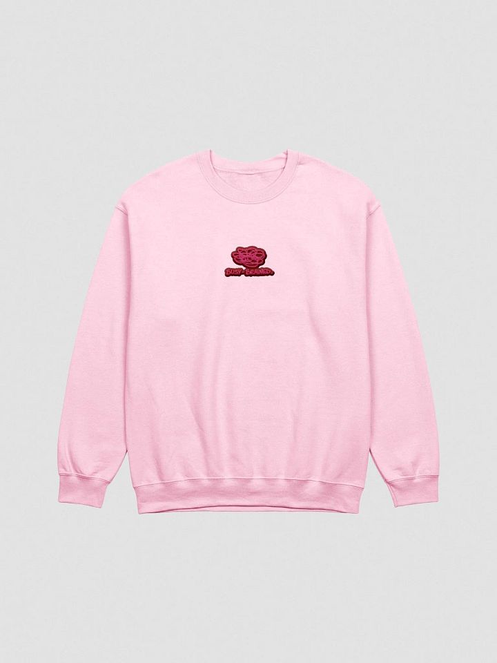 BUSY-BRAINED embroidered crewneck (monochrome pink bubble design) product image (2)