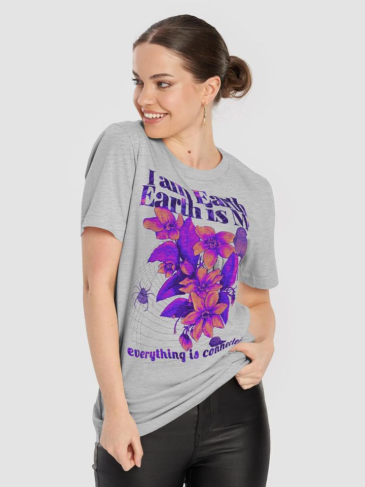Unisex I am Earth, Earth is Me - Everything is Connected Decolonisation Tee - Neon Brights Puawananga Bird and Kauri Snail remix product image (68)