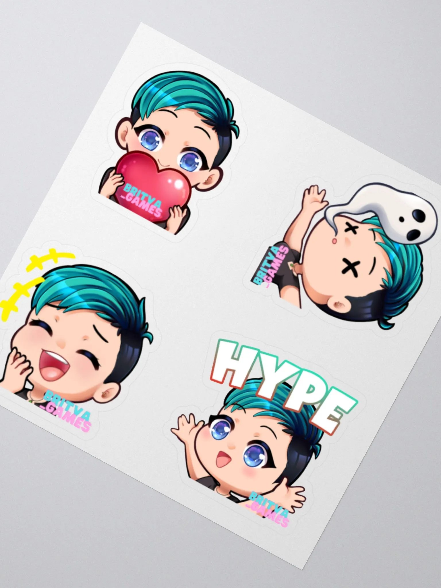 Emote Sticker Sheet 3 (4 stickers) product image (2)