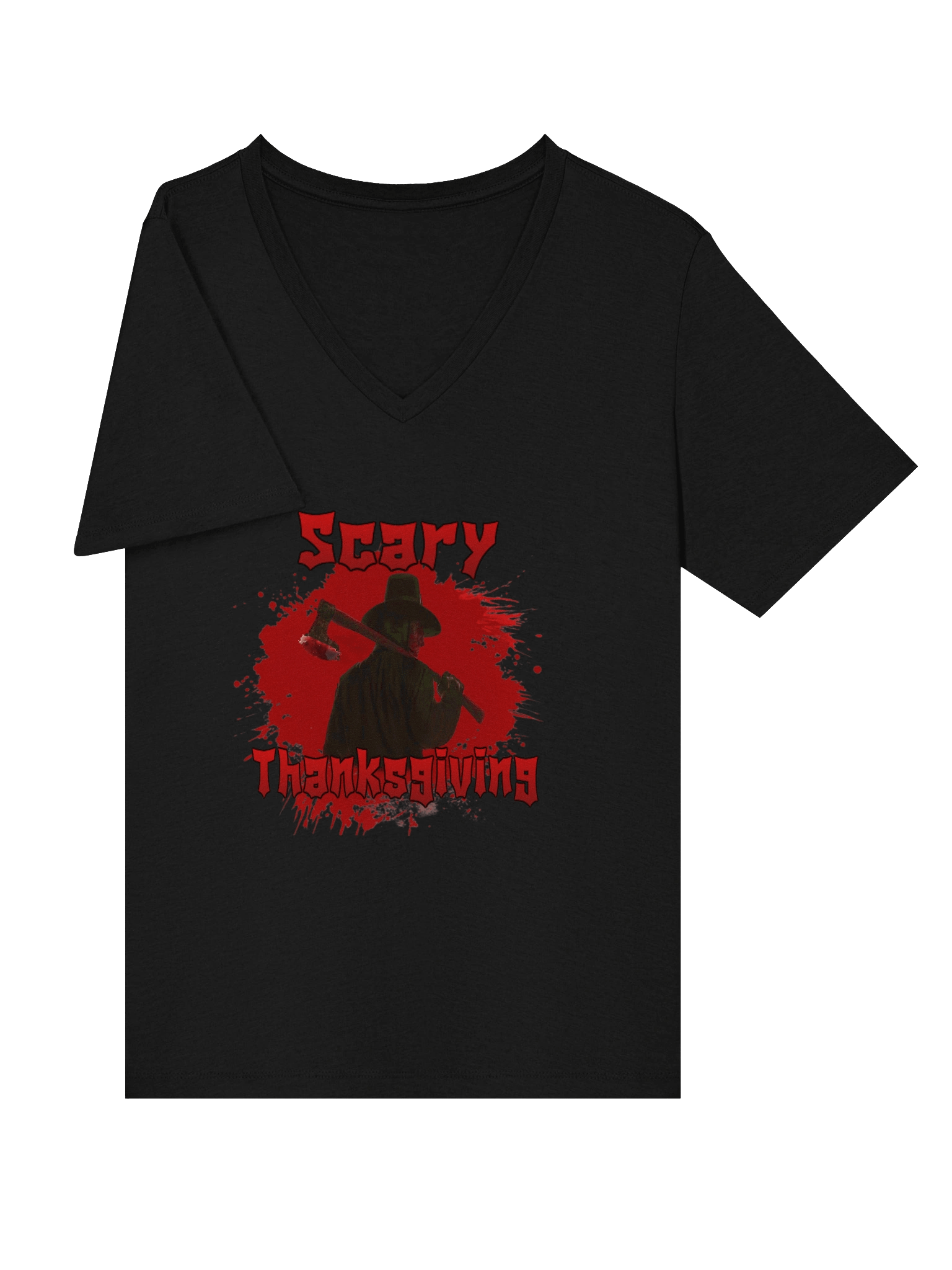 Gothic Thanksgiving Reaper Women's V-Neck Tee product image (25)