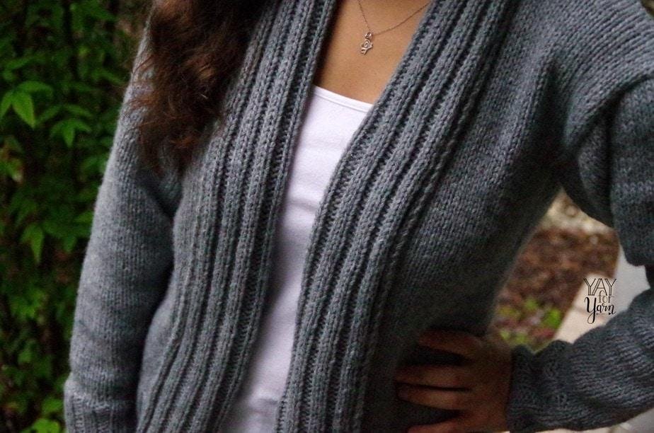 Simple Slouchy Sweater - PDF Cardigan Knitting Pattern & Video Tutorial product image (3)
