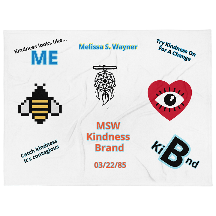 Melissa S. Wayner Kindness Brand Fleece Throw Blanket product image (1)