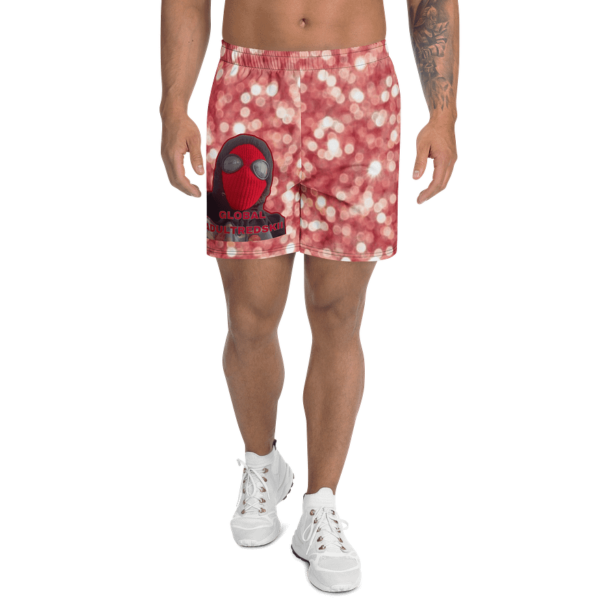 GlobalAdultRedSkii Mask Recycled Athletic Shorts Women and Men product image (1)