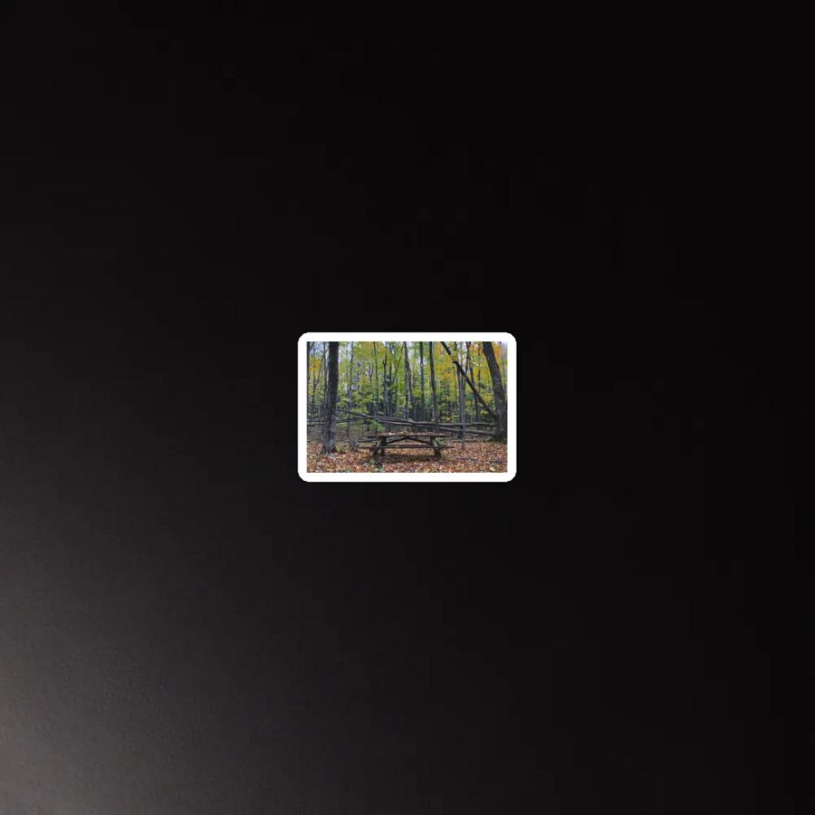 Nature Picnic Table in the Fall Die-Cut Magnet product image (3)
